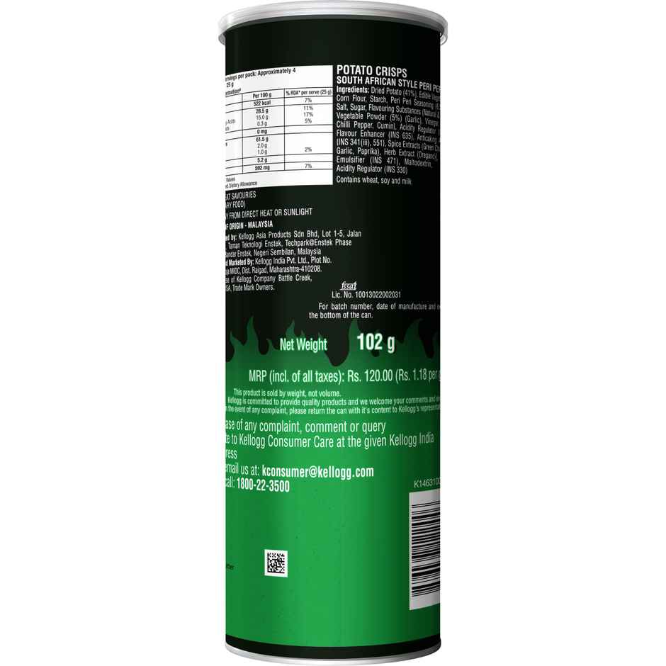 Pringles Potato Chips Peri Peri Flavour | Crunchy & Classic