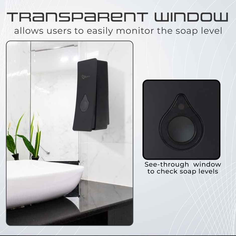 Robustt Plastic Soap Dispenser | 200 ml | Black