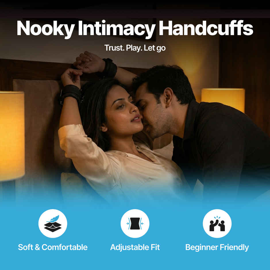 Nooky HUSH Intimacy Handcuffs Soft Satin Comfortable and Beginner Friendly