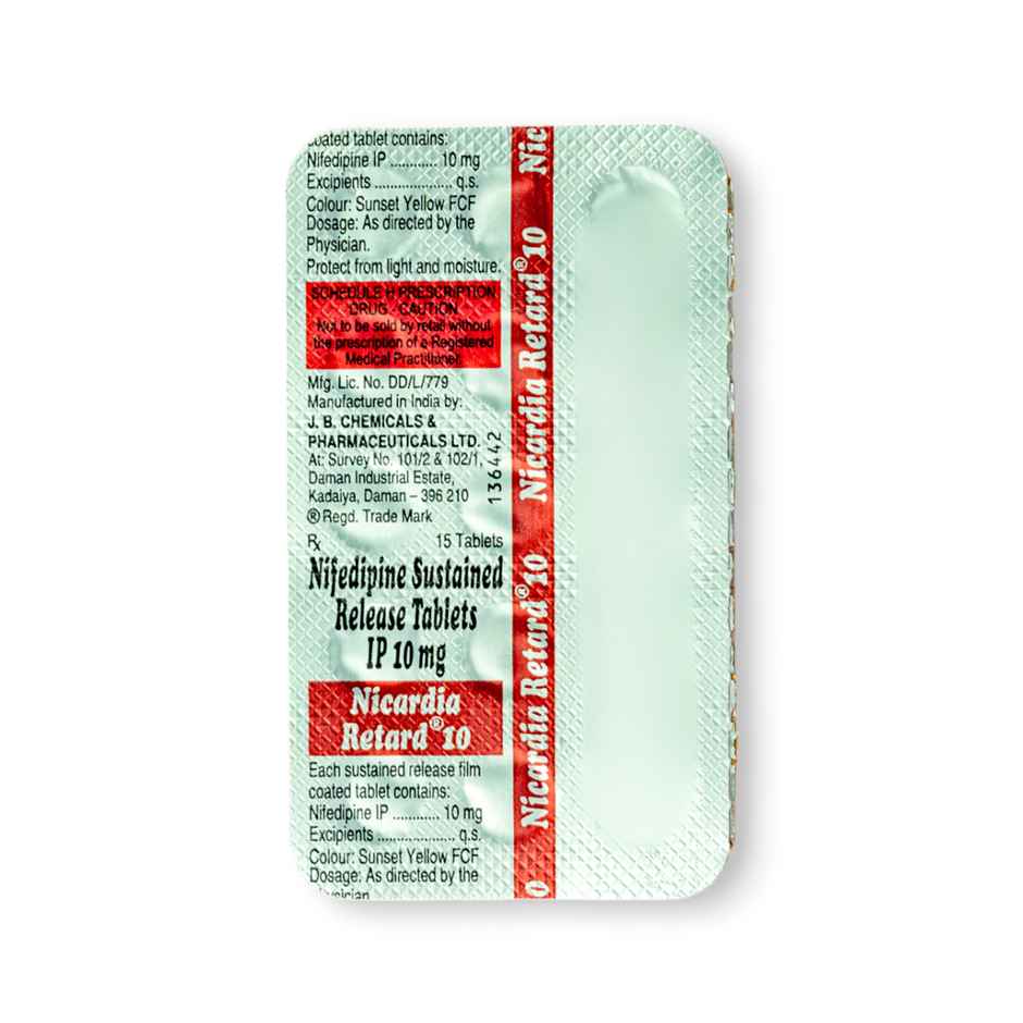 Nicardia Retard 10 Tablet SR