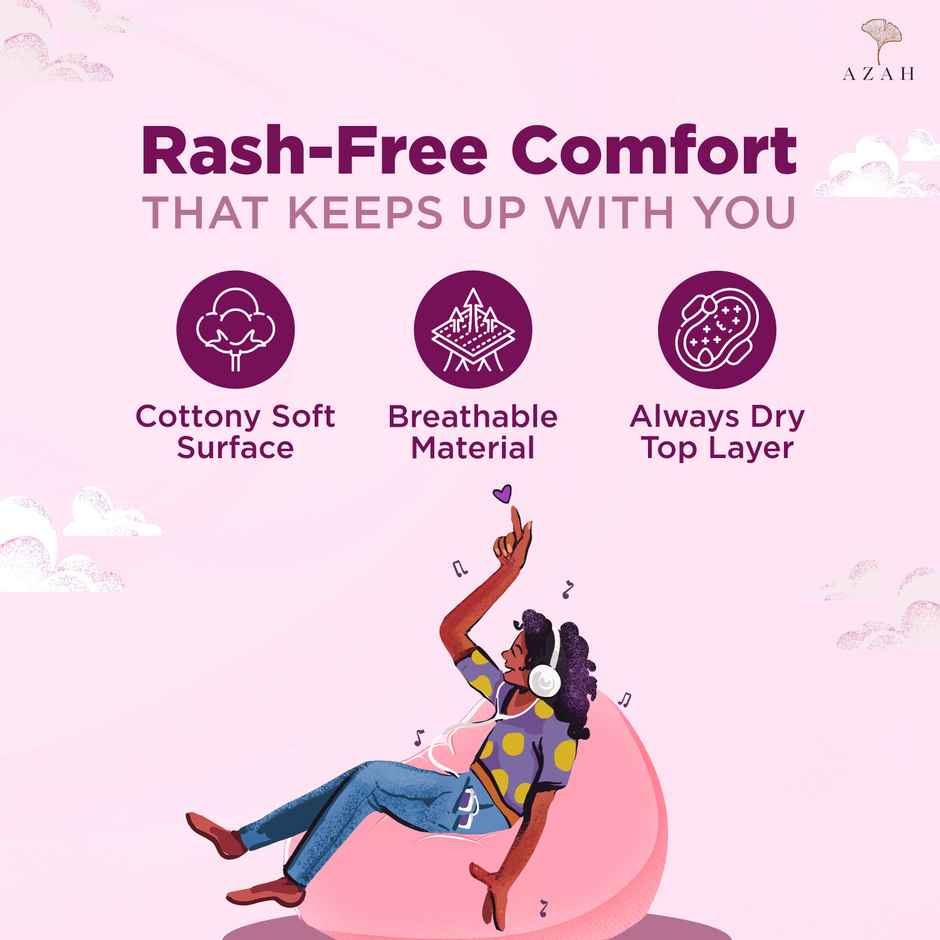 Azah Teen Pad | 312 mm | Without Disposable Bag | XL+ | 1 pcs