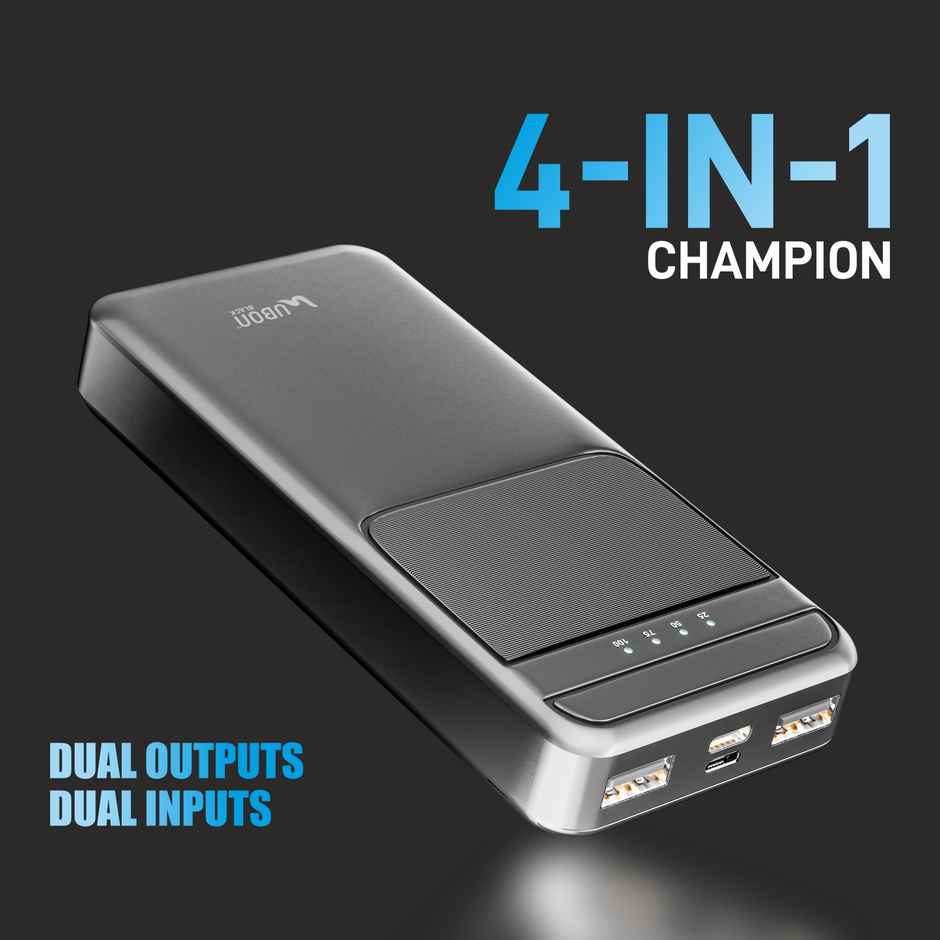 UBON 20000 mAh 15W Fast Charging Powerbank | Dual USB Output (Black)