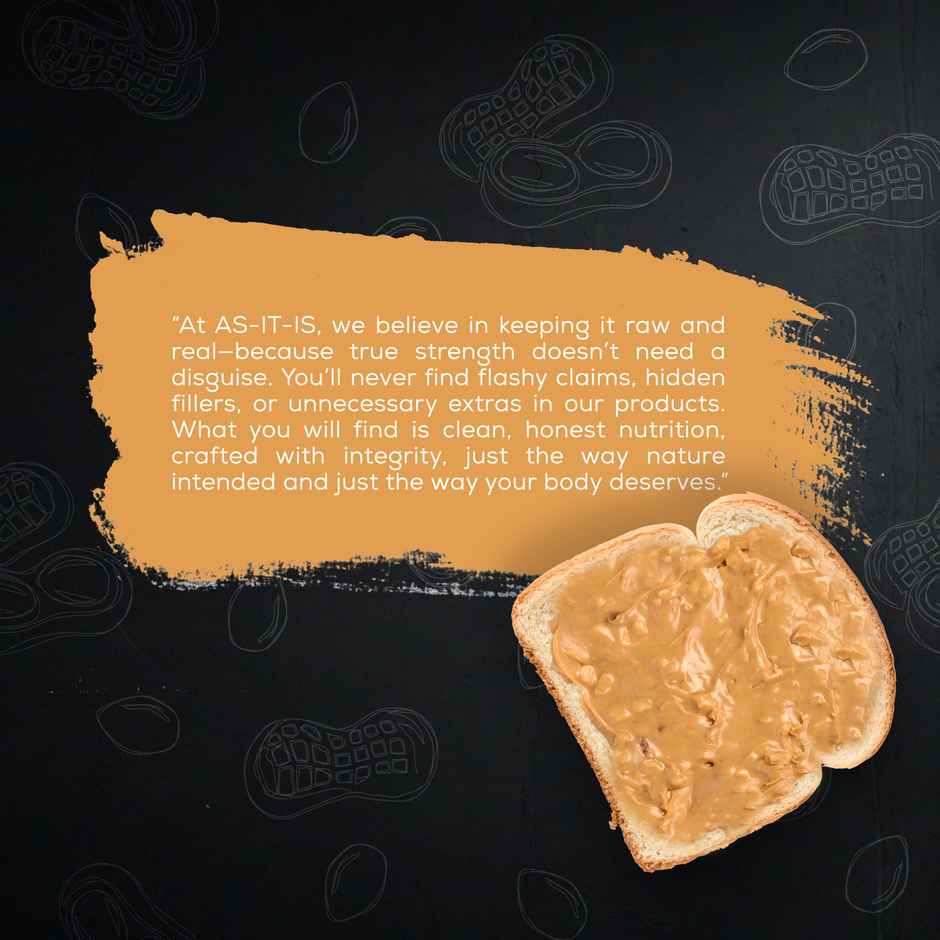 AS-IT-IS One Peanut Butter Crunchy - High Protein 1kg | Unflavoured (Crunchy)