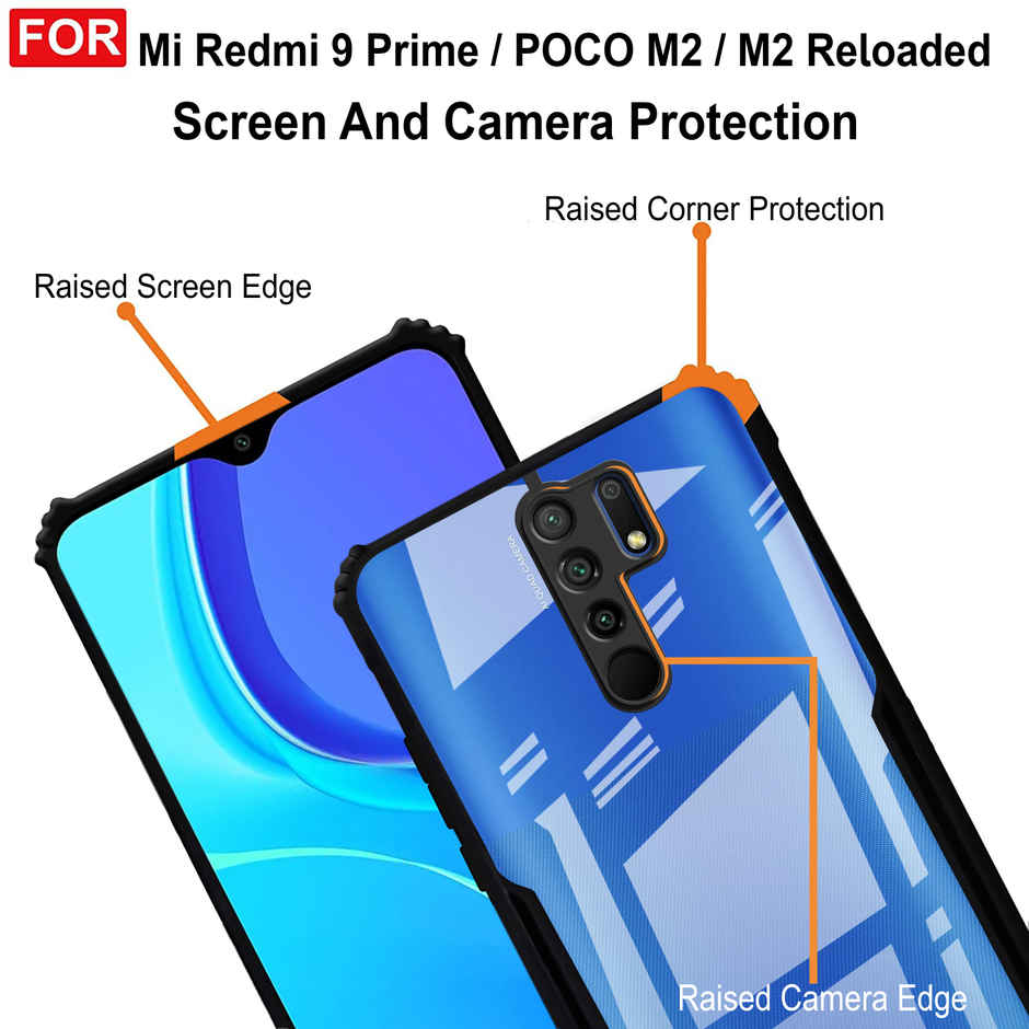 Zapcase Back Cover for Mi Redmi 9 Prime | POCO M2 | POCO M2 Reloaded | Matte-Black