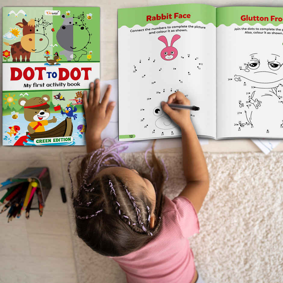 My First Activity Book -Dot To Dot | Preschool Learning Workbook | Activity Book | Green Edition