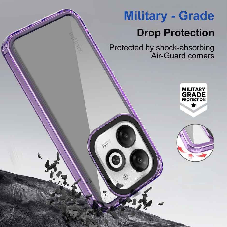 Zapcase Back Cover for Infinix Smart 8 HD | Space-Purple