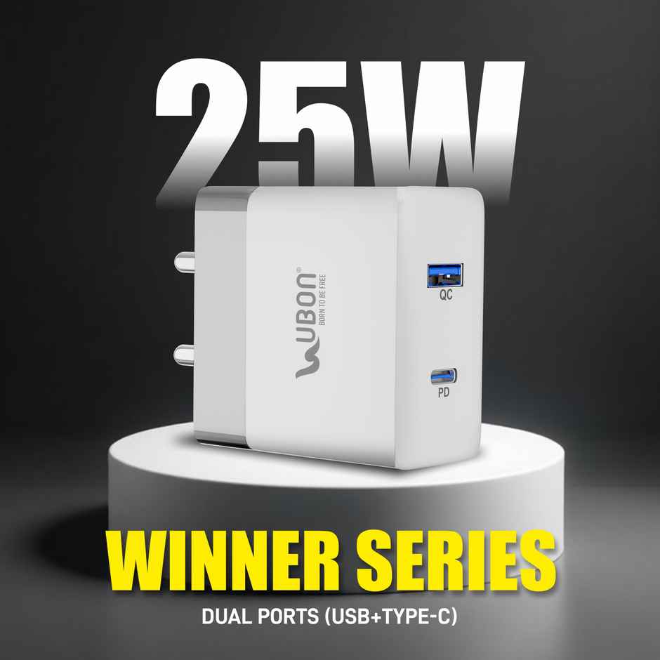 UBON 25W QC+PD Fast Charging | Dual Ports Charger