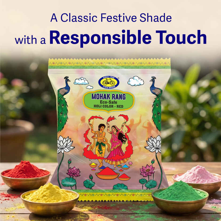 Mohak Rang Eco-Safe Holi Colour | Red | Cycle