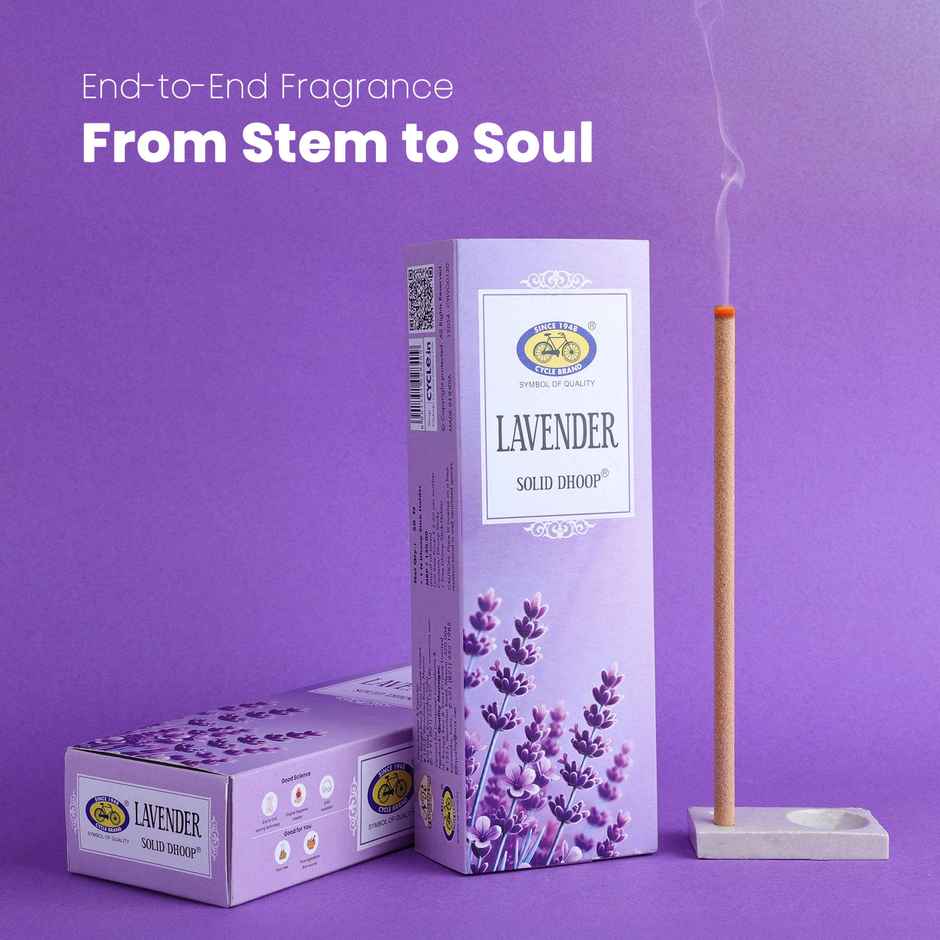 Pure Lavender Bambooless Solid Dhoop Stick | 6 inchSticks