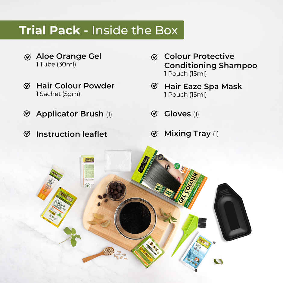 Indus Valley Gel Hair Colour for Women & Men Damage, Ammonia & PPD Free Hair Color | Black