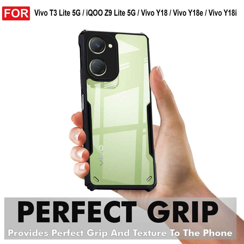 Zapcase Back Cover for Vivo T3 Lite 5G | Matte-Black