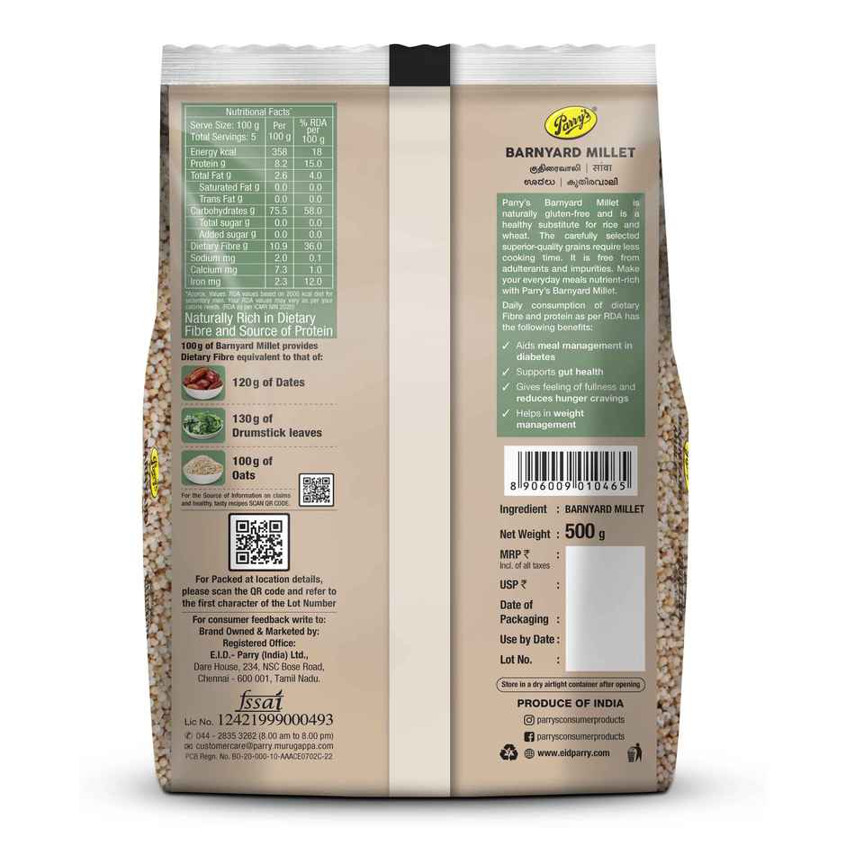 Parry's Barnyard Millet / Samak Rice