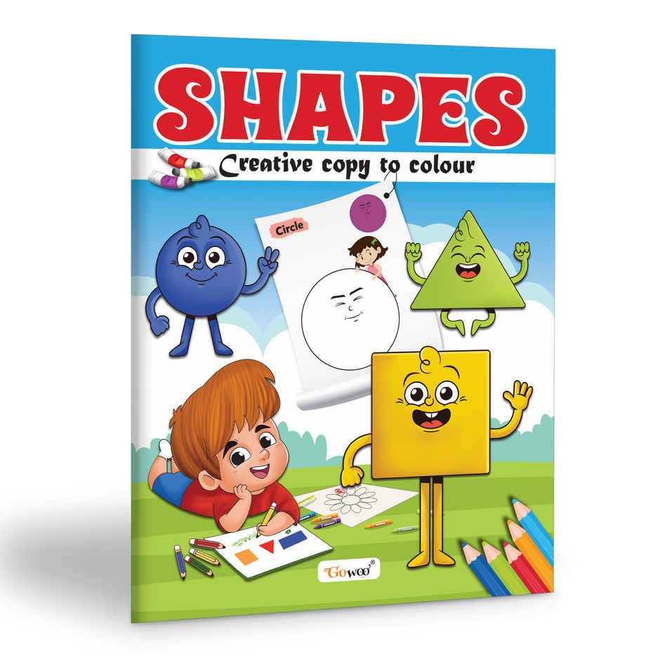 Shapes-Creative Copy To Colour | Kids First Learning Book | Fun Learning Colouring Book