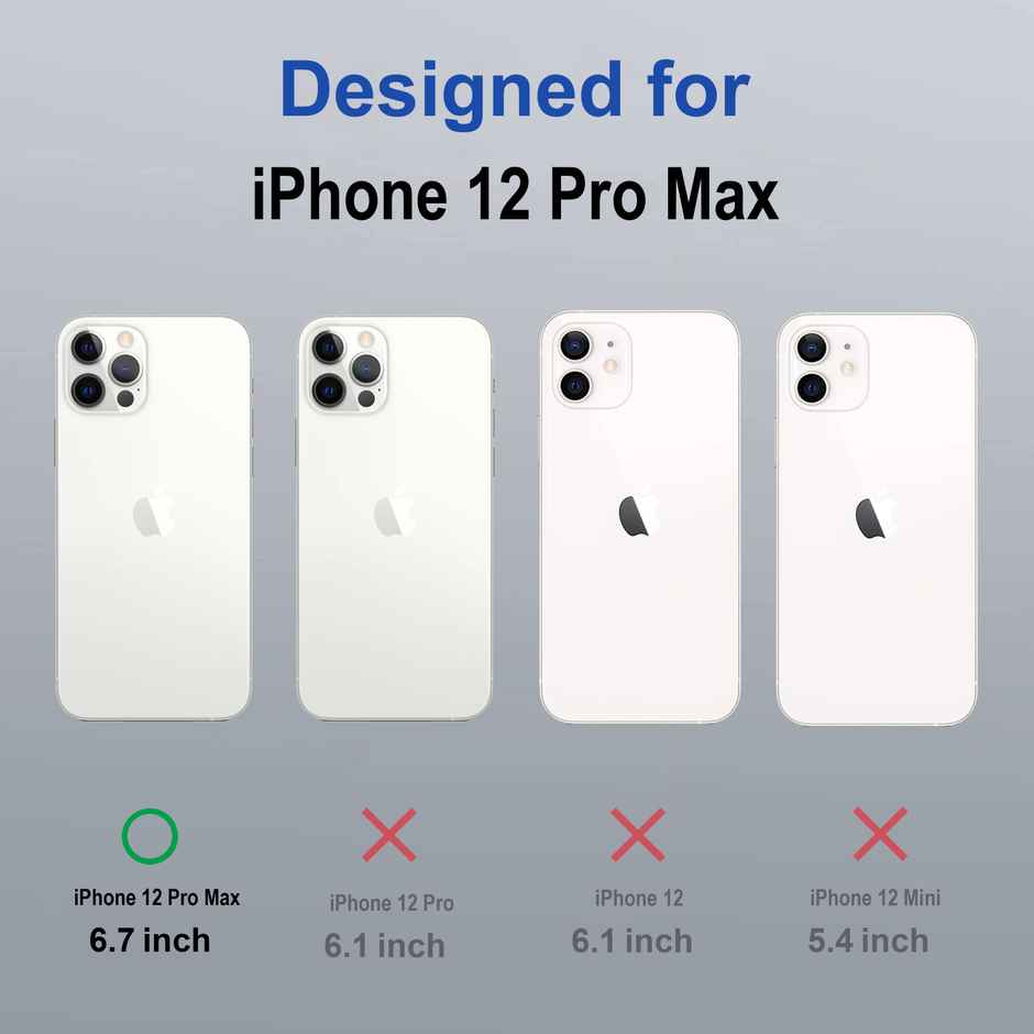Zapcase Back Cover for Apple iPhone 12 Pro Max | MagSafe-Black