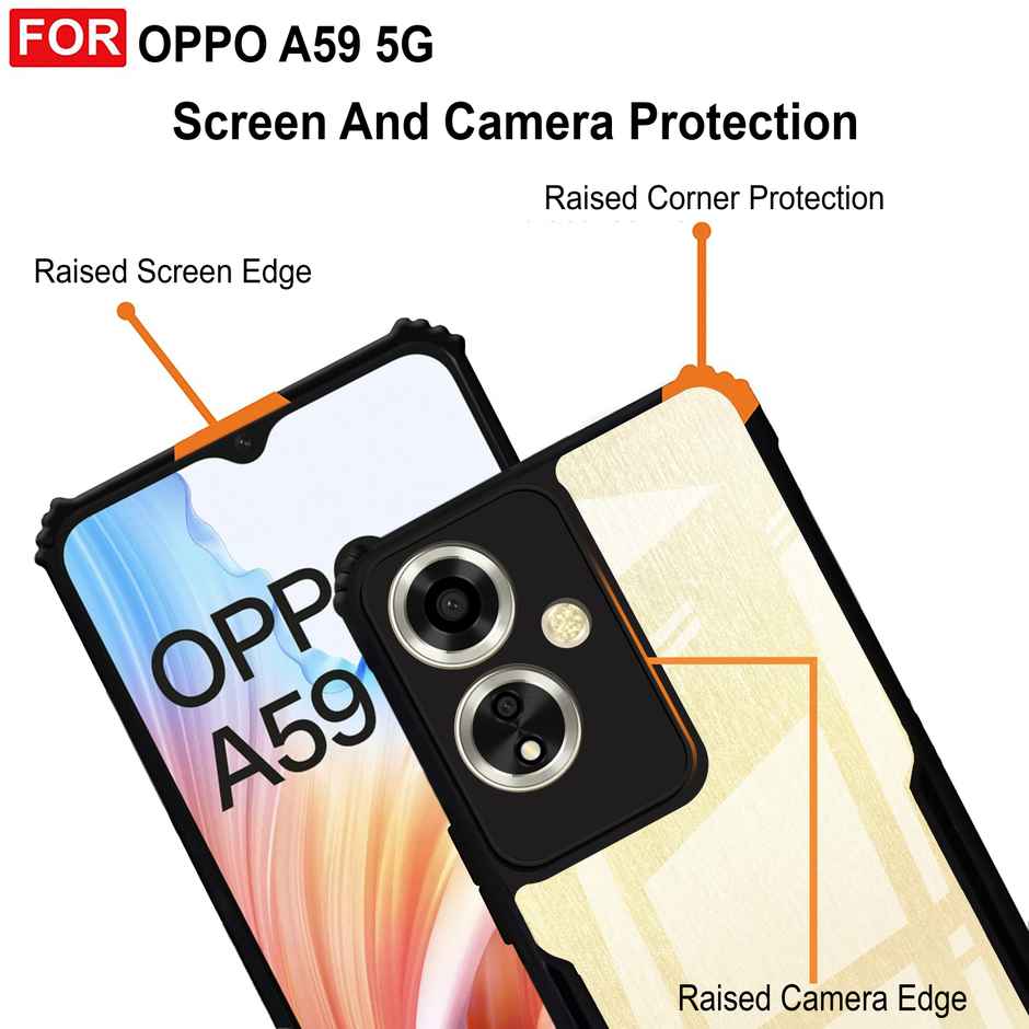 Zapcase Back Cover for OPPO A59 5G | Matte-Black