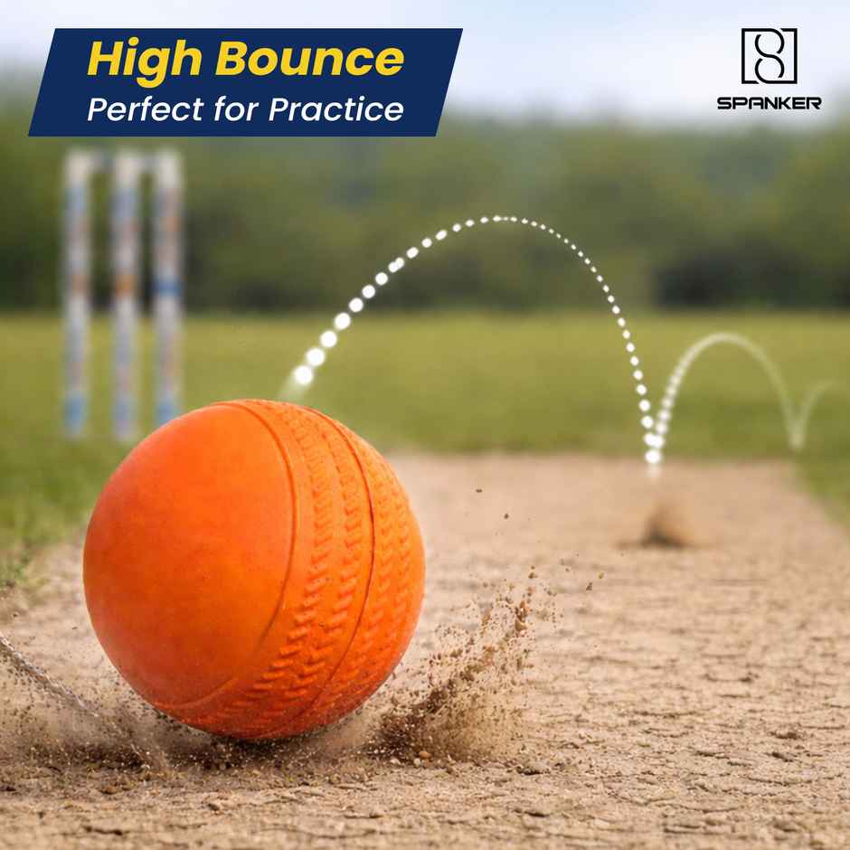 Spanker Sports Rubber Cricket Balls | Lightweight Durable Practice Balls