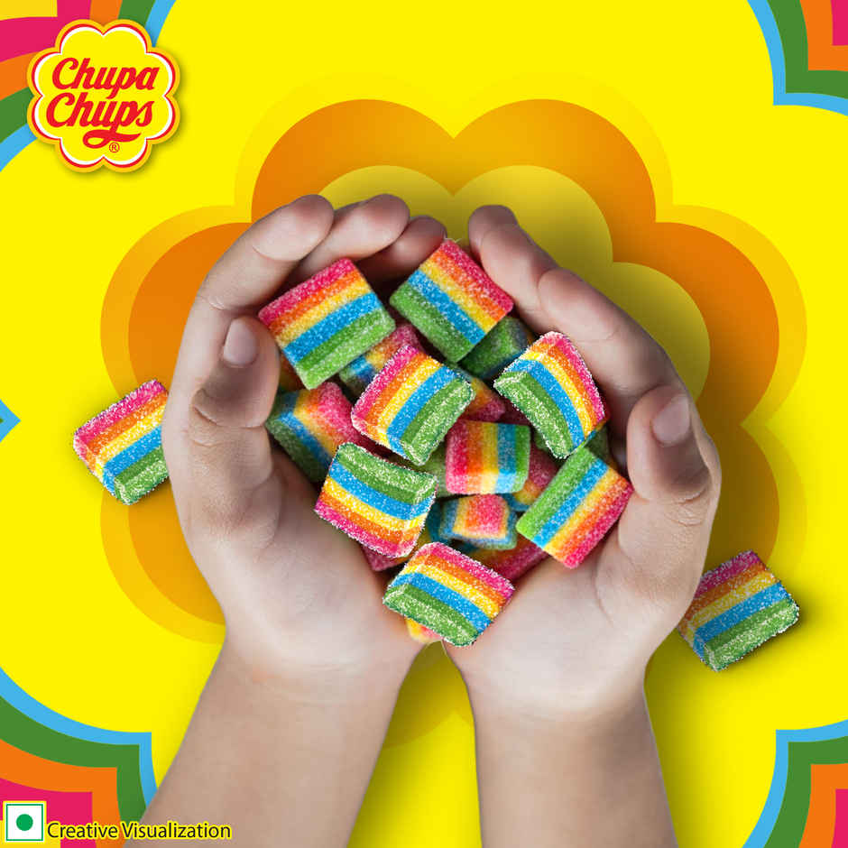Chupa Chups Sour Bites Mixed Fruit Flavour Soft And Chewy Toffee Combo 