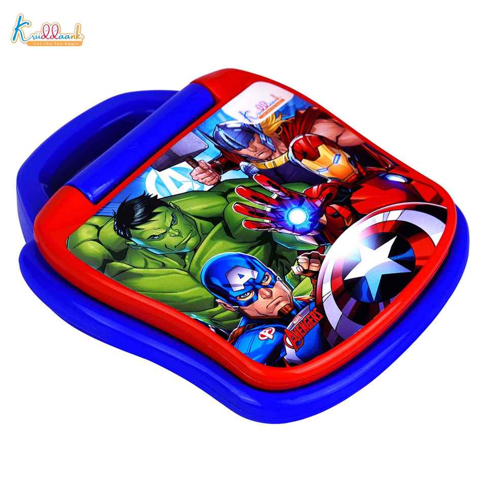 Kriiddaank Avengers Theme Educational Laptop with Screen, LED Display and Music Effects for kids