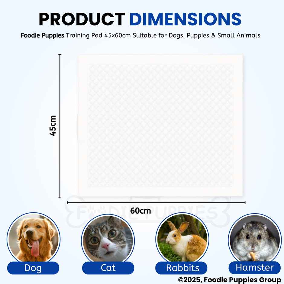Foodie Puppies Pee and Potty Training Pads for Dogs and Cats | 45 x 60 cm