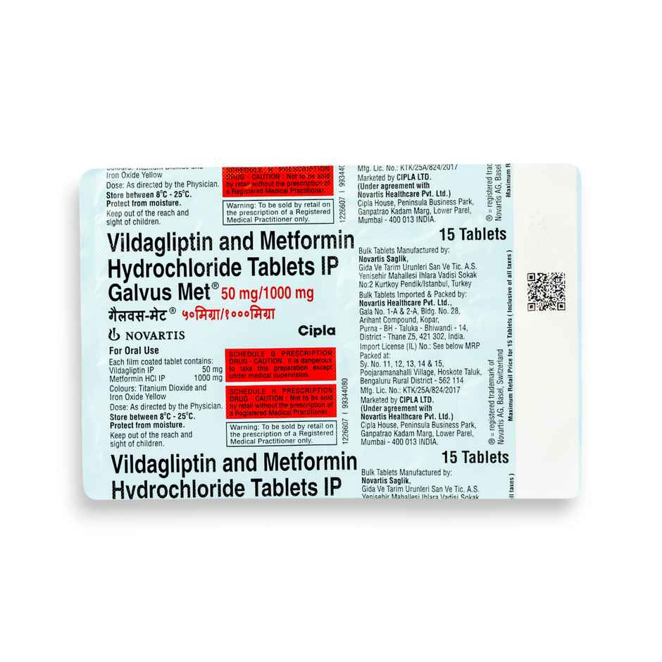 Galvus Met 50mg/1000mg Tablet