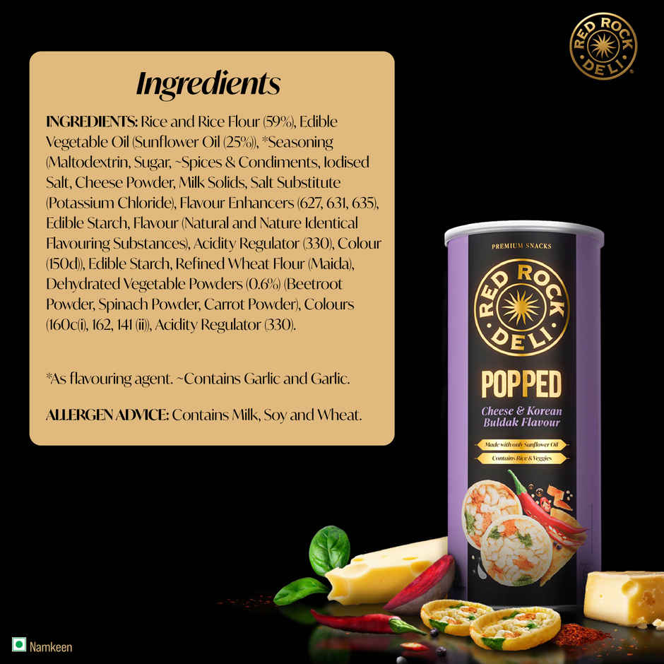 Red Rock Deli Popped Chips Buldak | No Palm Oil Snacks