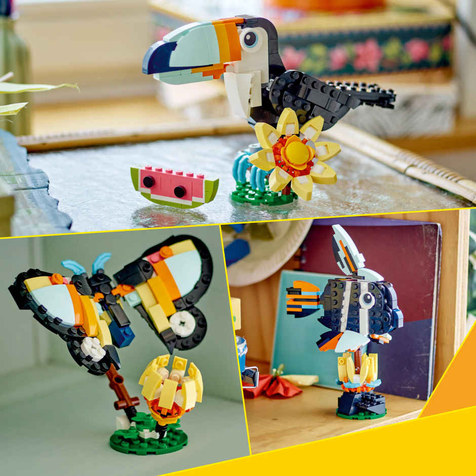 LEGO Creator 3in1 Wild Animals Tropical Toucan Figure Playset 31173