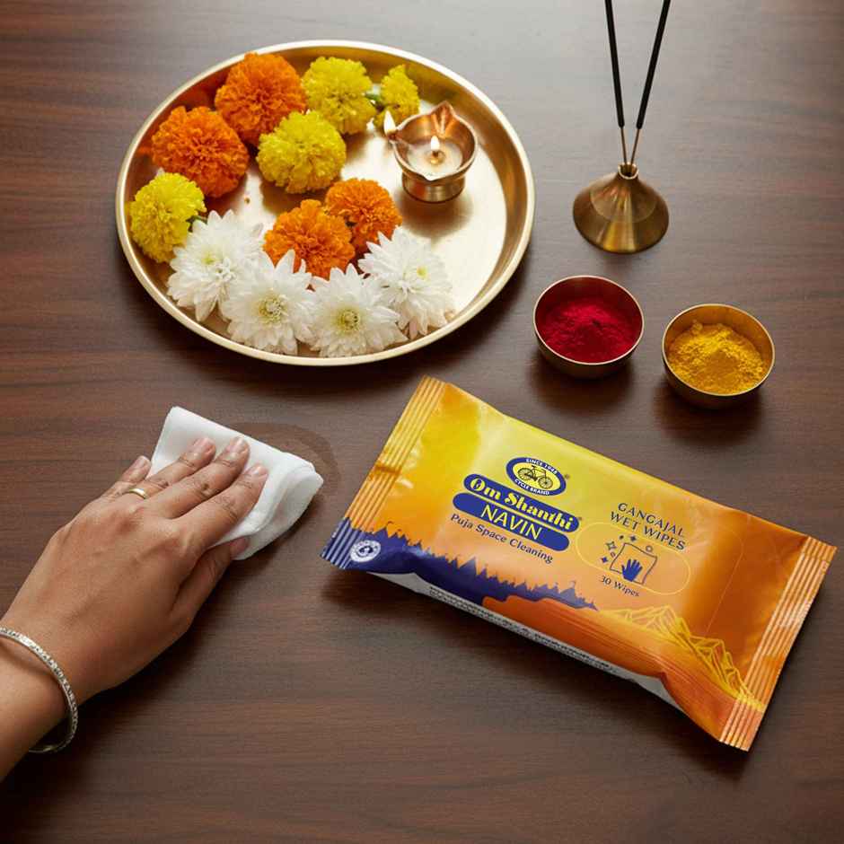 Gangajal Puja Wet Wipes | Holy, Pure & Instant Puja Cleansing | Cycle