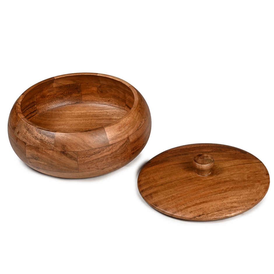Estoria Collective Acacia Wooden Roti Chapati Storage Box
