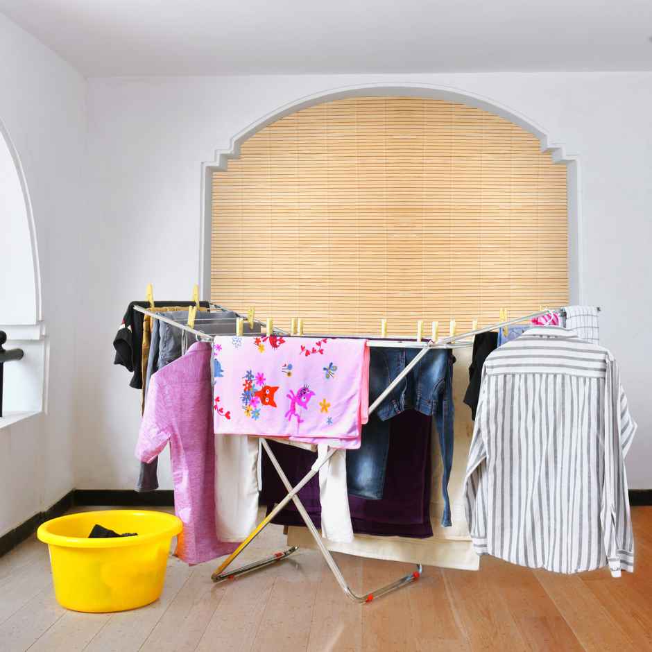 Limetro Steel Stainless Steel Cloth Stand for Drying Clothes