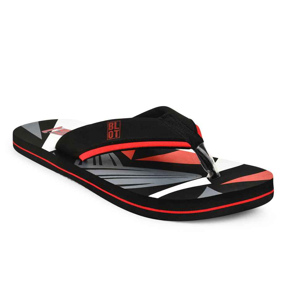 Paragon Blot Black Ultra-Stylish Everyday Flip Flops For Men - 10