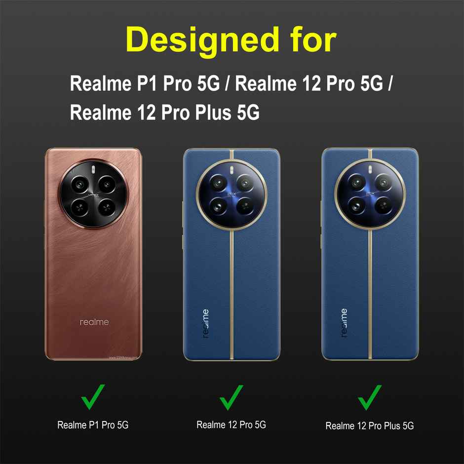 Zapcase Back Cover for Realme P1 Pro 5G | Magic-Black