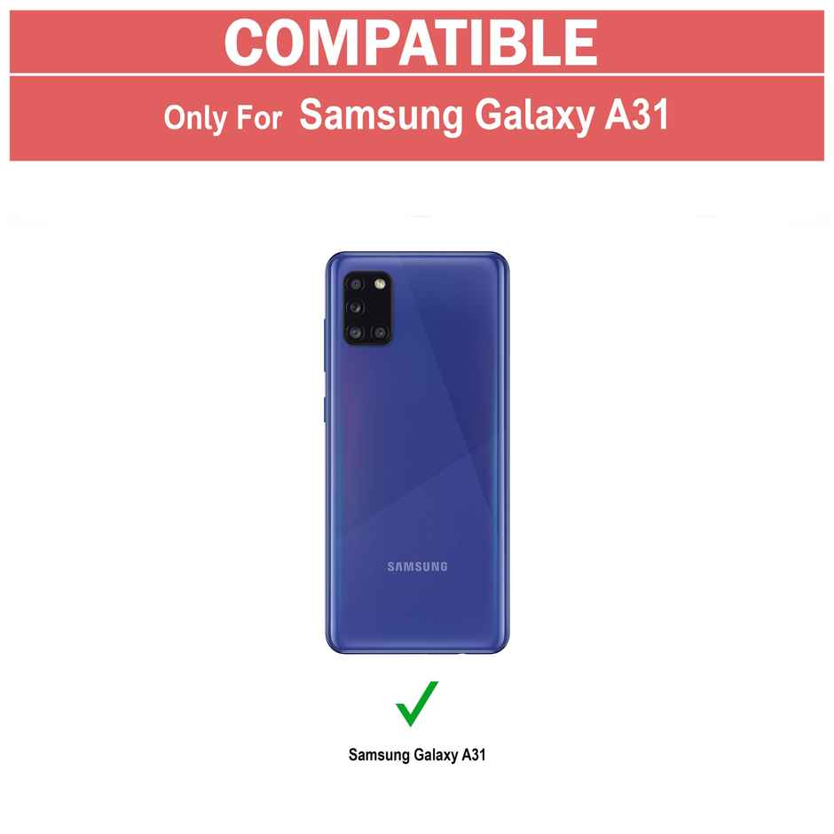 Zapcase Back Cover for Samsung Galaxy A31 | Matte-Black