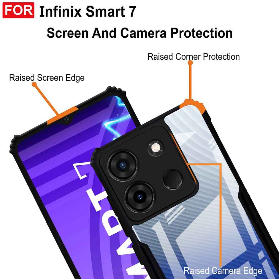 Zapcase Back Cover for Infinix Smart 7 | Matte-Black