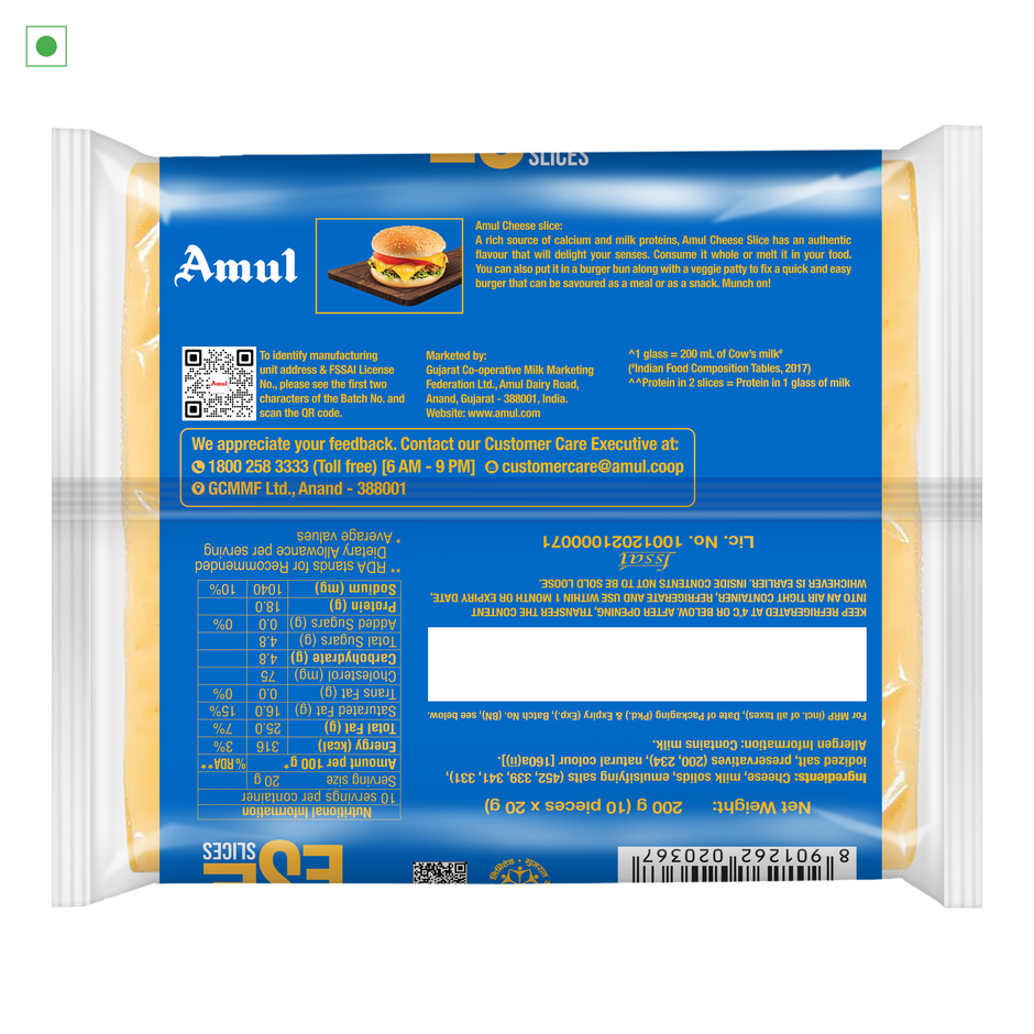 Amul A+ Process Cheese Slices
