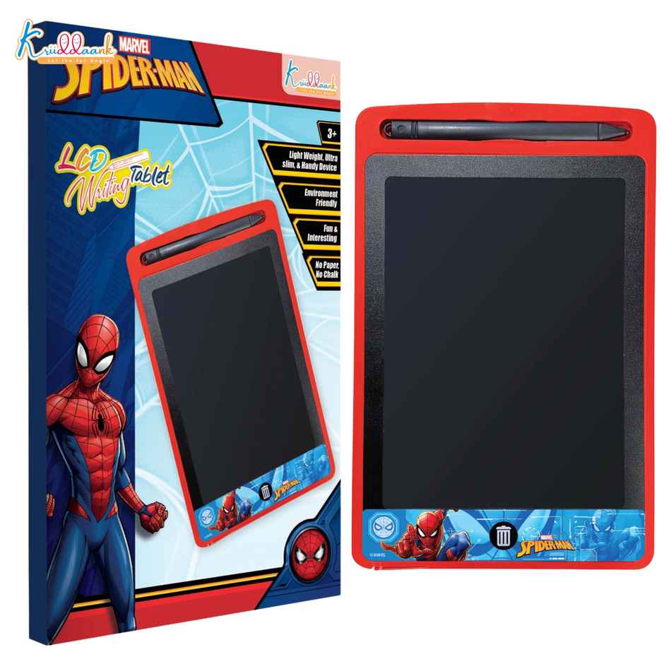 Kriiddaank Spiderman LCD Writing Tablet 10.5 Inch Electronic Drawing Pad Toddler Travel Slate Gift