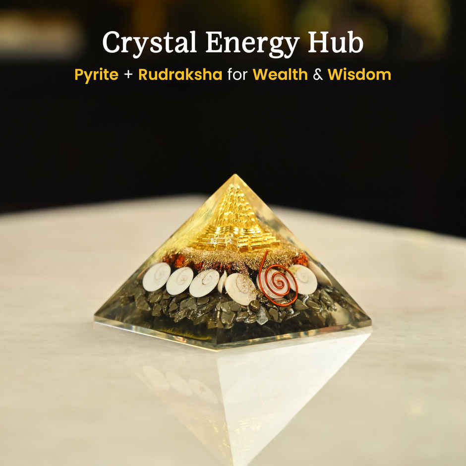 Hindcraft Money Magnet Pyrite Pyramid