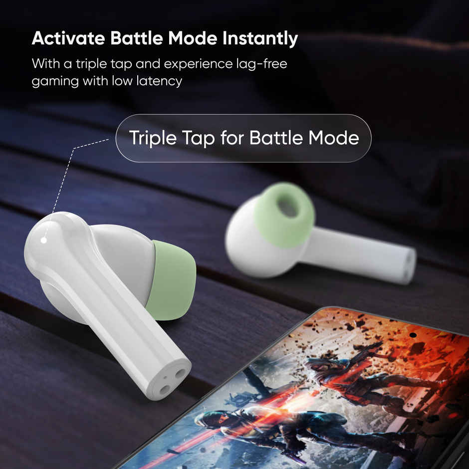 Mivi DuoPods D4 TWS | Rich Bass | 50H Playtime | AI ENC | 13 mm | 5.3 BT | White | True Wireless