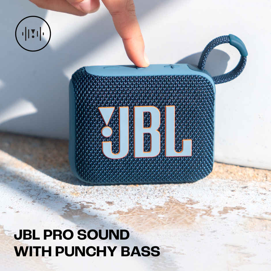 JBL Go 4, Wireless Ultra Portable Bluetooth Speaker (Without Mic, Blue)