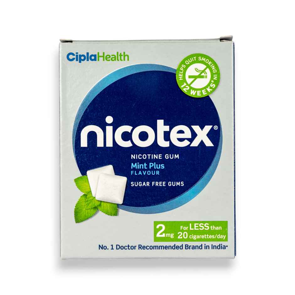 Nicotex 2mg Mint Plus Sugar Free Chewing Gum