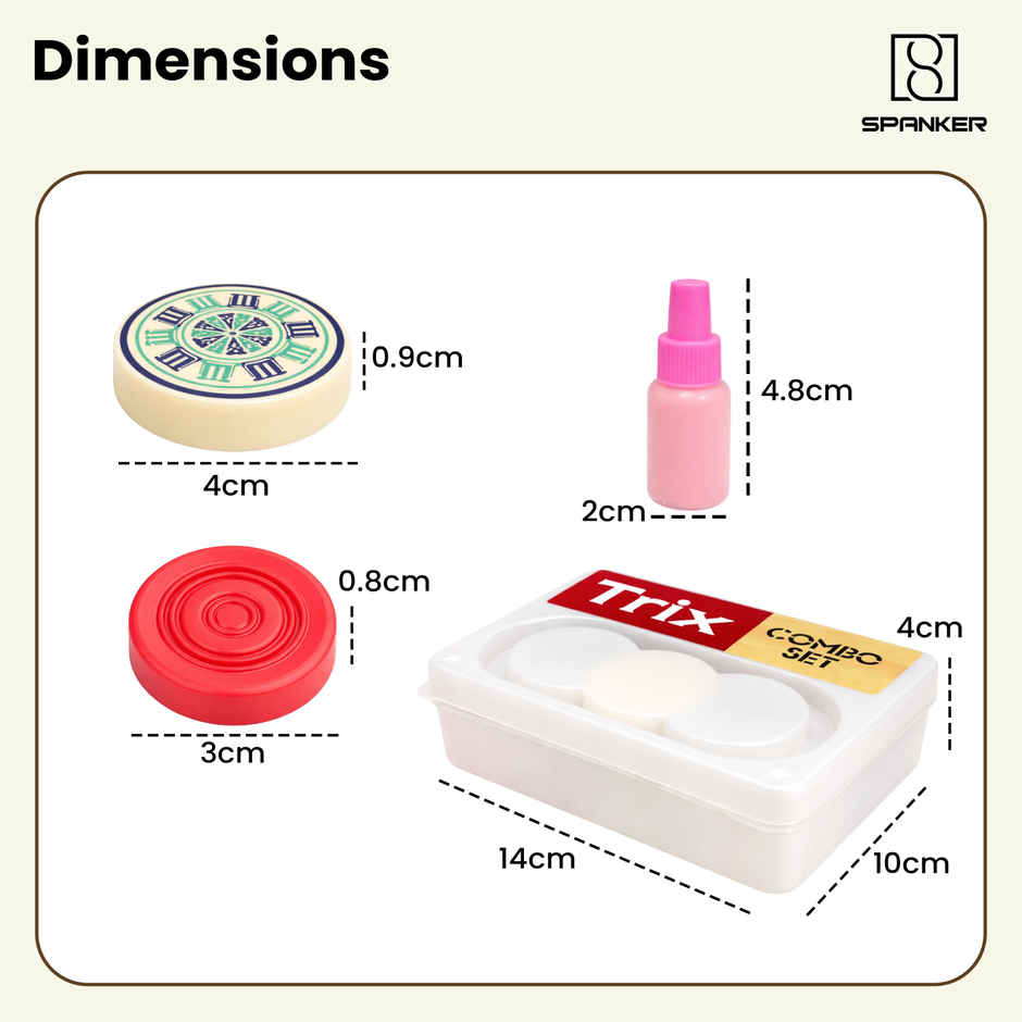Spanker Sports Plastic Carrom Playing Coins Set with 1 Striker & Powder