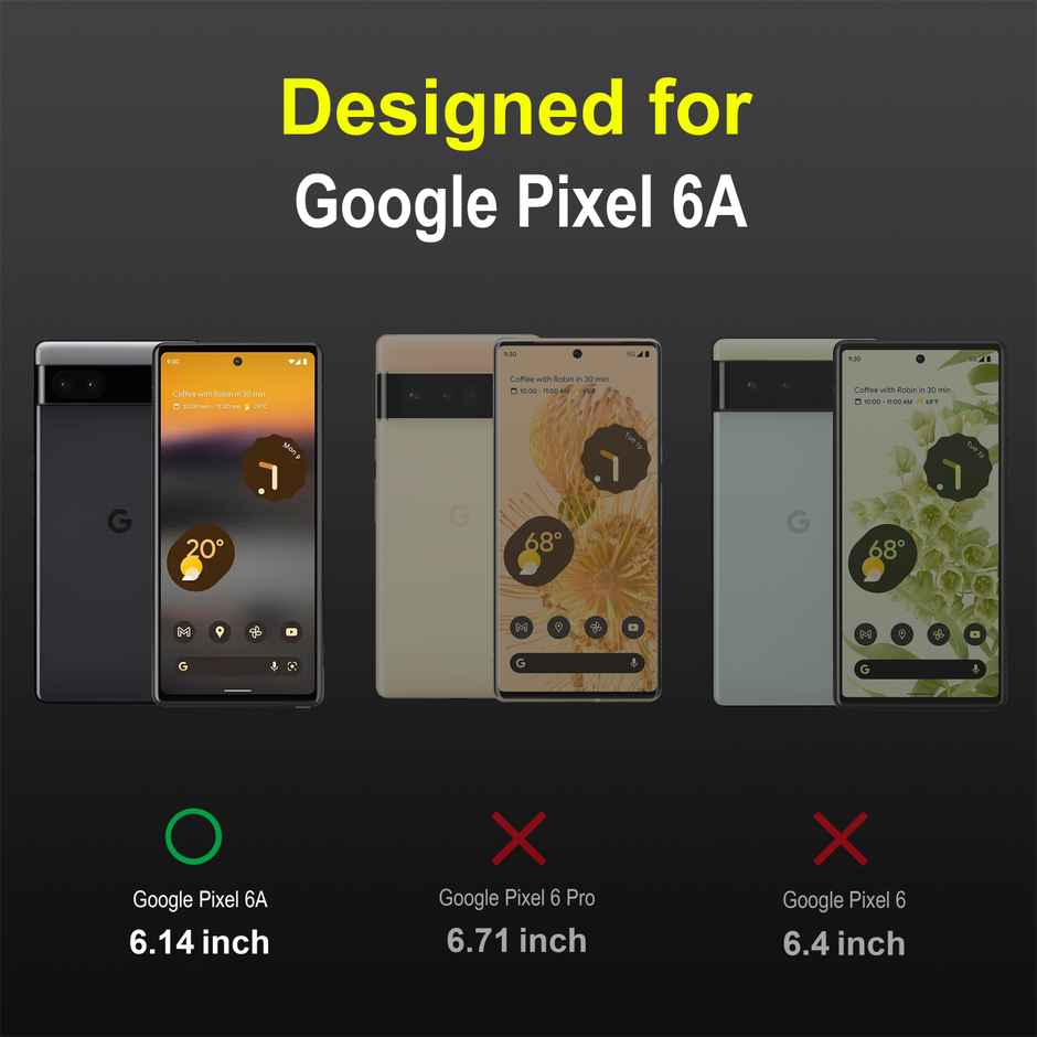Zapcase Back Cover for Google Pixel 6A | Magic-Black