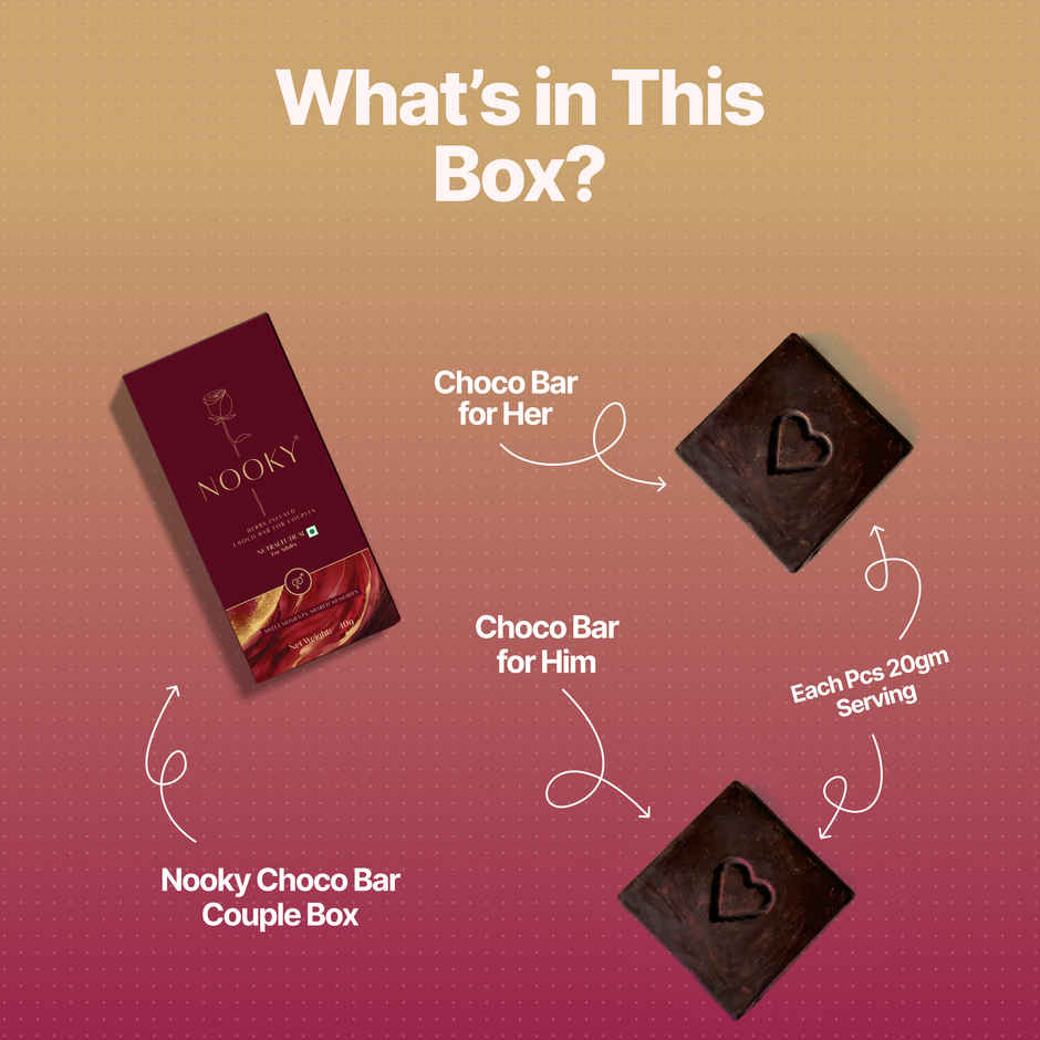 Nooky Intimacy Chocolate For Couples (1pc) & Mini Fragranced Dry Flower Bouquet With Free Fragrance Spray  (1pc) Combo