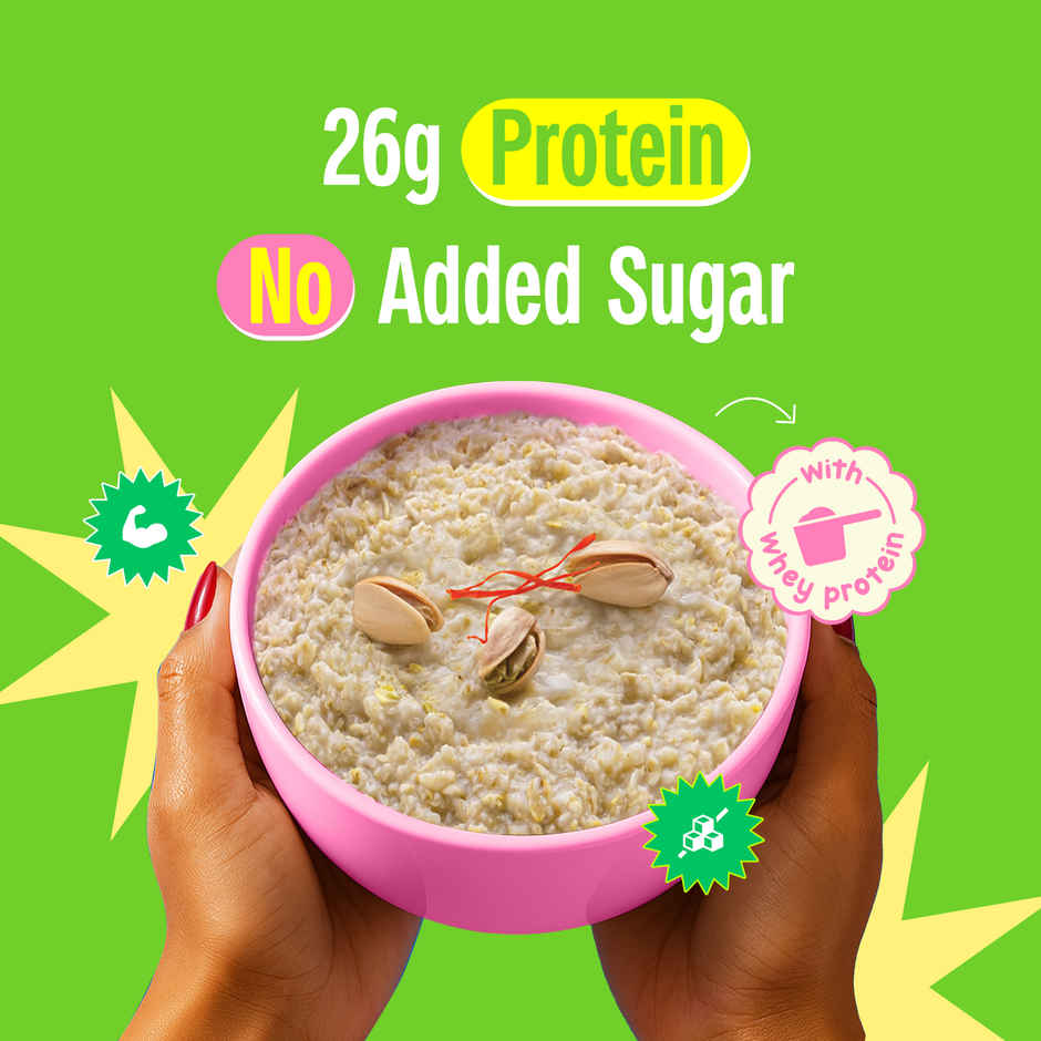 Yoga Bar 26% High Protein Oats Kesar Pista, No Added Sugar, High Fibre, Added Probiotics
