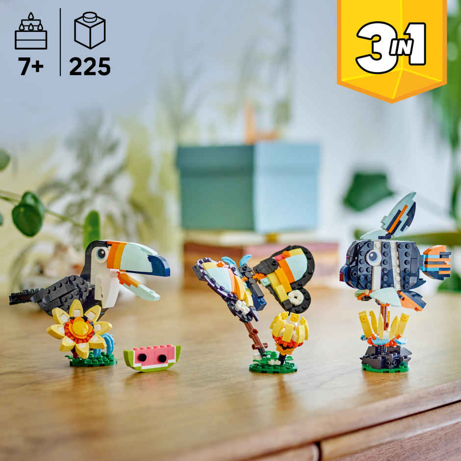 LEGO Creator 3in1 Wild Animals Tropical Toucan Figure Playset 31173