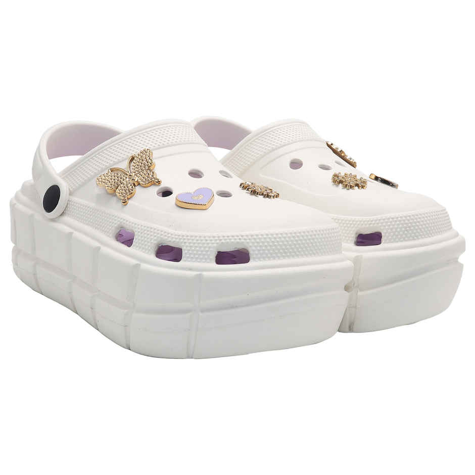 Bonkerz Ladies Clogs | White - UK 4