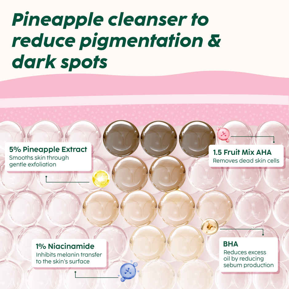 Plix Pineapple Juicy Cleanser with Niacinamide for De-pigmentation