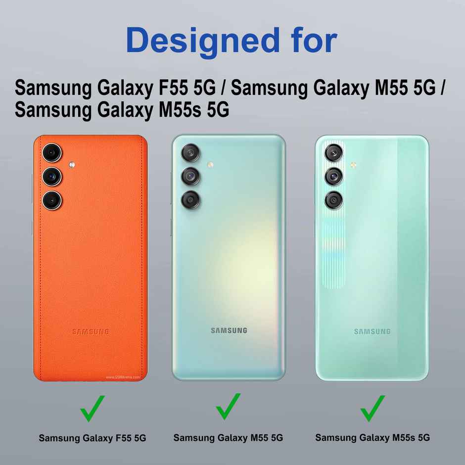 Zapcase Back Cover for Samsung Galaxy F55 5G | Space-Black