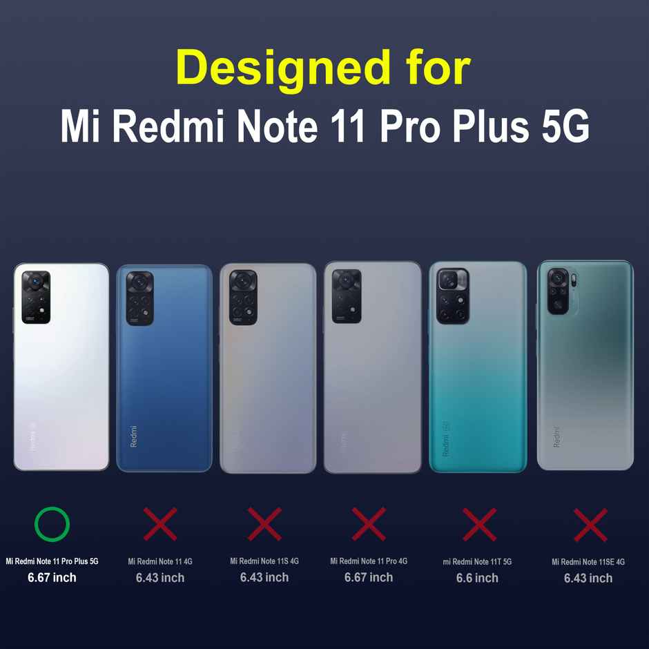 Zapcase Back Cover for Mi Redmi Note 11 Pro Plus 5G | Magic-Sapphire