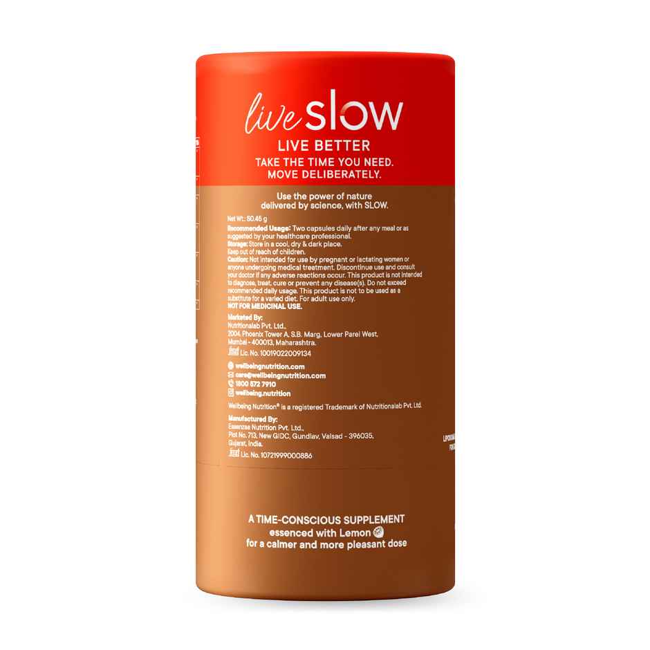 Wellbeing Nutrition Slow Liposomal Berberine HCL | 1100 mg | High Strength
