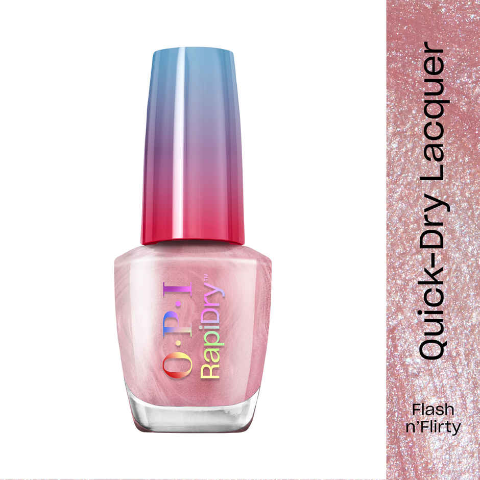 OPI Rapidry Nail Polish Flash N Flirty Pink Quick Dry Smudge Proof